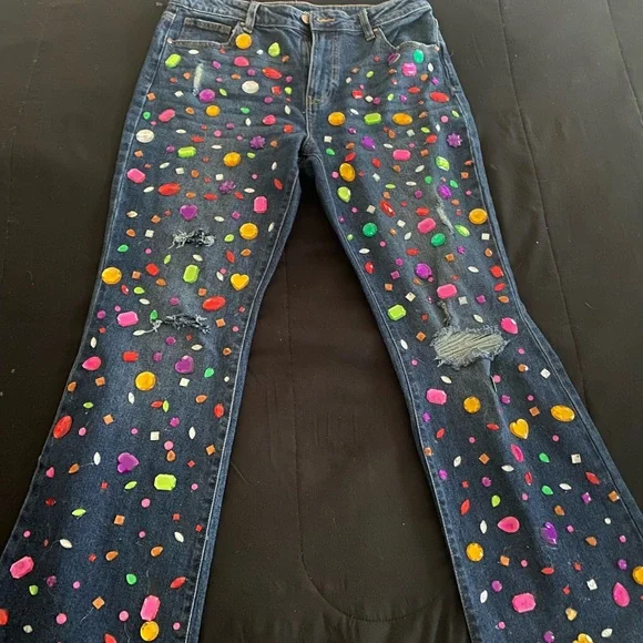 Customize Rhinestone Jeans - Picture 1 of 4